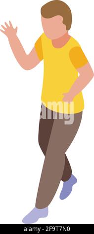 Hyperaktivität Boy-Symbol. Isometrisches Hyperaktivitäts-Boy-Vektor-Symbol für Webdesign auf weißem Hintergrund isoliert Stock Vektor