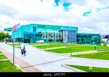 Blick auf das Helsinki Music Center in Finnland. Stockfoto