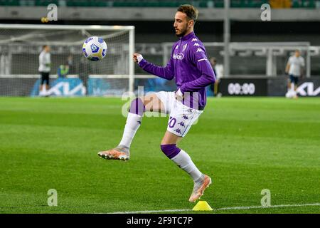 Verona, Italien. 20. Apr, 2021. During Hellas Verona vs ACF Fiorentina, Ital Football Serie A match in Verona, Italy, April 20 2021 Quelle: Independent Photo Agency/Alamy Live News Stockfoto