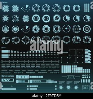 Hintergrund mit futuristischem User Interface Design Konzept mit hud Elementen Stock Vektor