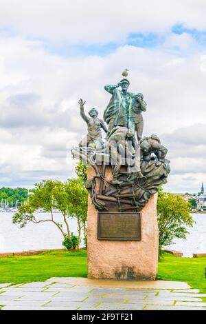 Denkmal für die Seeleute von Handelsschiffen, die während des Zweiten Weltkriegs in Oslo, Norwegen, Waren transportierten Stockfoto