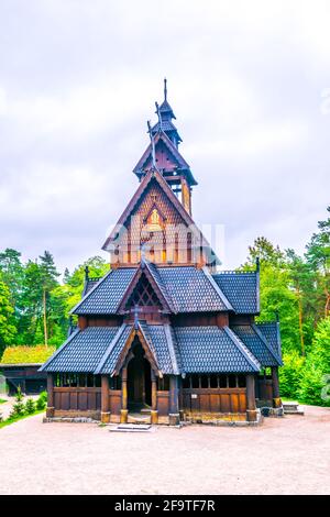 Gol Stabkirche im Volksmuseum Oslo Stockfoto