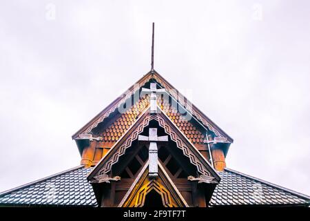 Gol Stabkirche im Volksmuseum Oslo Stockfoto