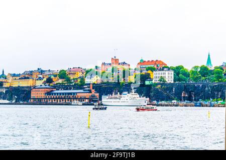 Das Fotografiska Museum befindet sich in einem ehemaligen Zollhaus auf der insel sodermalm in Stockholm, Schweden Stockfoto