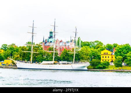 Hostel Schiff AF Chapman befindet sich in Stockholm, Schweden. Stockfoto