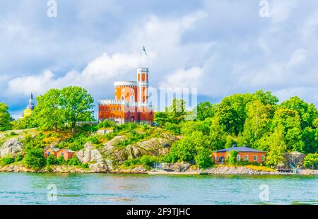 Kastellet ist eine kleine Zitadelle befindet sich auf der kleinen Insel Kastellholmen mitten in Stockholm, Schweden Stockfoto