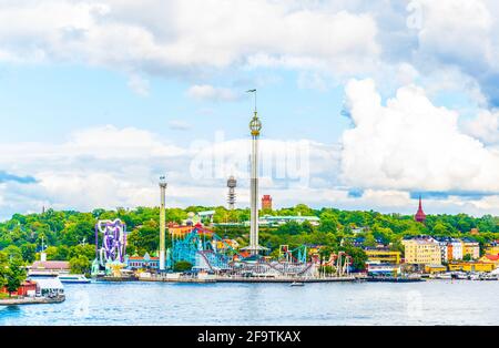 Der Vergnügungspark Gröna Lund in Stockholm, Schweden Stockfoto