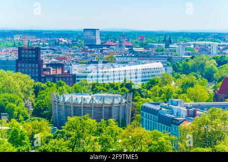 Luftaufnahme des Panoramas der Schlacht von Raclawice in Breslau, Polen Stockfoto