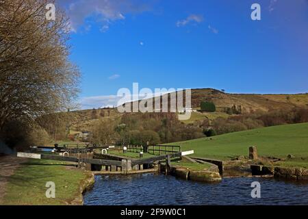 Old Royd Lock, No 17 on Rochdale Canal, Todmorden Stockfoto