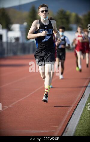 4/20/21 Treffen von Scranton gegen West Scranton Track Stockfoto