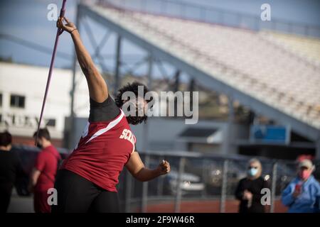 4/20/21 Treffen von Scranton gegen West Scranton Track Stockfoto