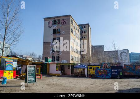 BERLIN, 12. MÄRZ 2015: afrikanisches Restaurant im ehemaligen ostberlin. Stockfoto
