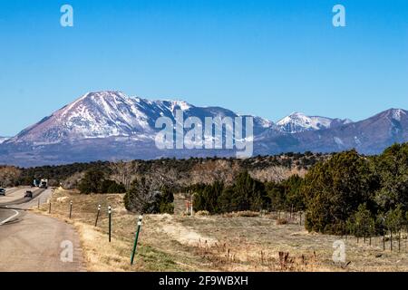 Culebra Range der Sangre de Cristo Mountains Stockfoto