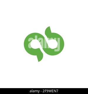 Green Unendlichkeit natürliches Symbol abstraktes Logo Vektor Stock Vektor