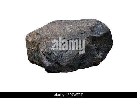 Rock isoliert auf weißem Hintergrund Stockfoto