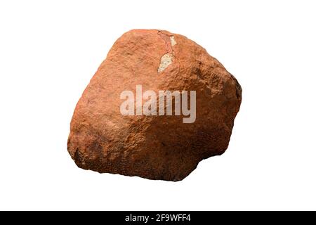 Rock isoliert auf weißem Hintergrund Stockfoto
