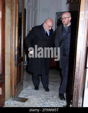 tom Parke Bowles ben Elliot nadim zahawi Brandon lewis waren es Alle im oswald's Restaurant in mayfair zum Abendessen am 14. April 2021 Blitzbilder Stockfoto