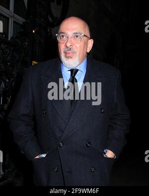 tom Parke Bowles ben Elliot nadim zahawi Brandon lewis waren es Alle im oswald's Restaurant in mayfair zum Abendessen am 14. April 2021 Blitzbilder Stockfoto