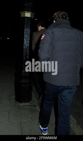 tom Parke Bowles ben Elliot nadim zahawi Brandon lewis waren es Alle im oswald's Restaurant in mayfair zum Abendessen am 14. April 2021 Blitzbilder Stockfoto