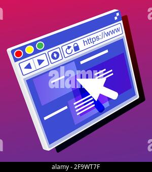 Browserfenster. Benutzeroberfläche des Betriebssystems Stock Vektor