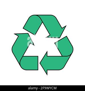 Einfaches flaches Universal Recycling Symbol Stock Vektor
