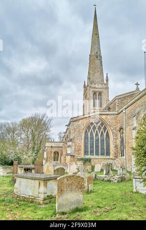 Die mittelalterliche Allerheiligen-Kirche in St. Ives, Cambridgeshire, England. Stockfoto