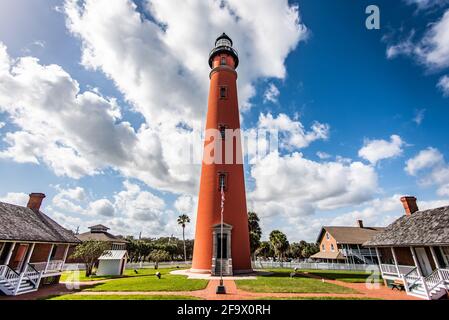 Ponce de Leon Inlet Leuchtturm und Museum in Ponce, USA Stockfoto