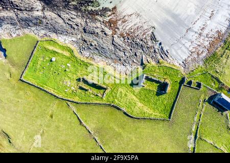 Luftaufnahme der Inishkeel Island von Portnoo in der Grafschaft Donegal, Irland. Stockfoto