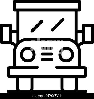 Symbol für Geländewagen. Kontur Geländewagen Vektor-Symbol für Web-Design isoliert auf weißem Hintergrund Stock Vektor