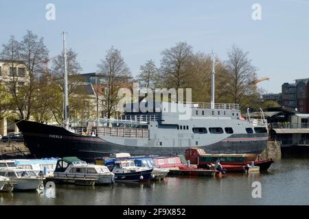 The Thekla, ein Musik- und Unterhaltungsort am Bristol Harbourside. Stockfoto