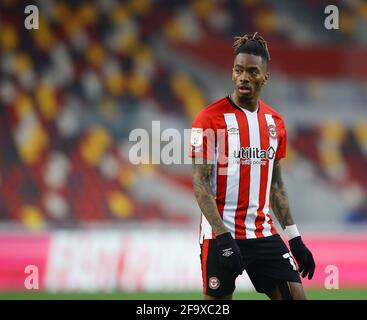 London, England, 20. April 2021. Ivan Toney von Brentford während des Sky Bet Championship-Spiels im Brentford Community Stadium, London. Bildnachweis sollte lauten: David Klein / Sportimage Stockfoto