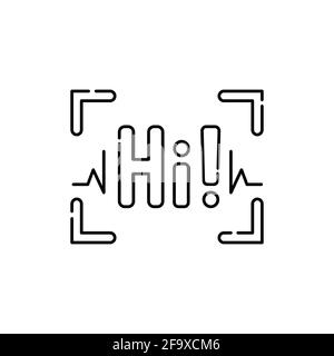 Symbol für die Farblinie der Spracherkennung. Piktogramm für Webseite, mobile App, Promo. UI UX GUI Design-Element. Bearbeitbare Kontur. Stock Vektor