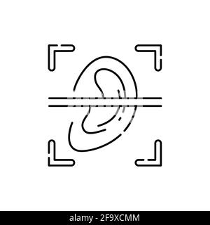 Symbol für die Farblinie der Tonerkennung. Piktogramm für Webseite, mobile App, Promo. UI UX GUI Design-Element. Bearbeitbare Kontur. Stock Vektor