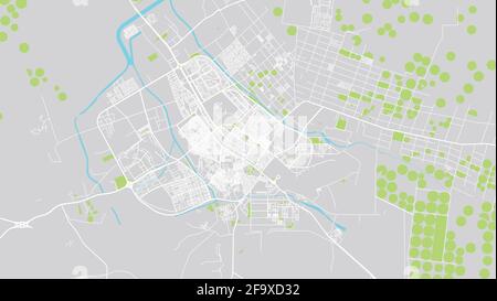 Städtischer Vektor-Stadtplan von Tabuk, Saudi-Arabien, Naher Osten Stock Vektor