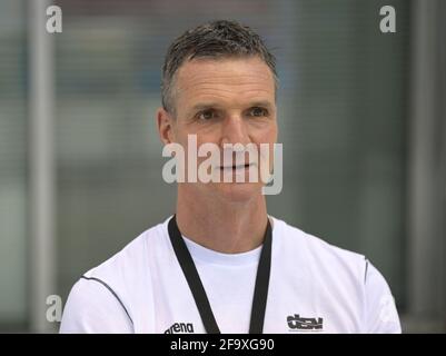 Berlin, Deutschland. April 2021. Schwimmen: Olympia-Qualifikation, Finale, Marco Troll, Präsident des Deutschen Schwimmbundes. Quelle: Soeren Stache/dpa-Zentralbild/ZB/dpa/Alamy Live News Stockfoto