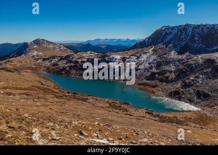 Gardner Lake in der Nähe von Beartooth Pass entlang des Beartooth Highway, Shoshone National Forest, Wyoming, USA Stockfoto