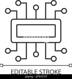 Lineares Mikrocontroller-Symbol Stock Vektor