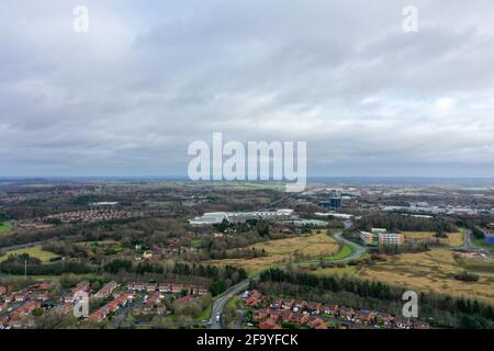 Telford mit der Drohne vom Himmel Stockfoto