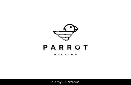Parrot Logo Monogramm Design-Vektor Stock Vektor