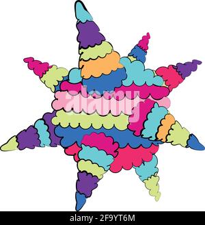 Isoalted Star Mexican Pinata. Cinco de Mayo - Vektor Stock Vektor