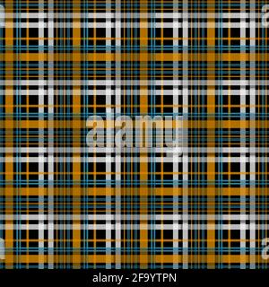 Schwarz und Orange tartan blauen Hintergrund EPS 10. Stock Vektor