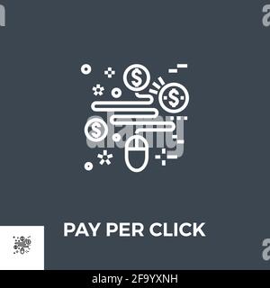Symbol „Pay Per Click Line“ Stock Vektor
