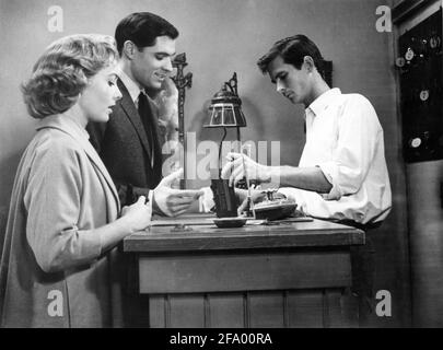 VERA MILES JOHN GAVIN UND ANTHONY PERKINS IN PSYCHO 1960 regisseur ALFRED HITCHCOCK Roman Robert Bloch Musik Bernard Herrmann Shamley Produktionen ./ Paramount Bilder Stockfoto