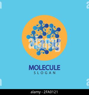 Molekül Symbol logo template Vector Illustration Design Stock Vektor