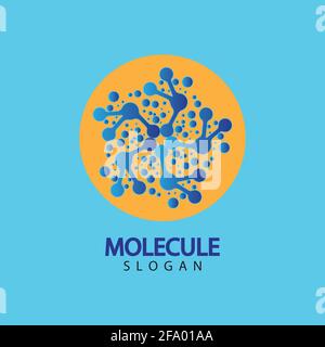 Molekül Symbol logo template Vector Illustration Design Stock Vektor