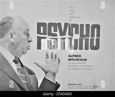 Frontcover des zusätzlichen für den produzierten pressbook Werbestunt, nach dem niemand mehr in Kinos zugelassen wird Der Beginn von PSYCHO 1960 Regisseur ALFRED HITCHCOCK Roman Robert Bloch music Bernard Herrmann Shamley Productions ./ Paramount Pictures Stockfoto