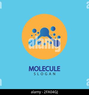 Molekül Symbol logo template Vector Illustration Design Stock Vektor