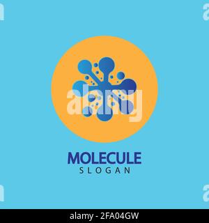 Molekül Symbol logo template Vector Illustration Design Stock Vektor