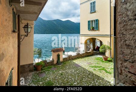 Altes Dorf Albogasio Oria, ist Teil der Gemeinde Valsolda, in der Provinz Como, Lombardei, Italien Stockfoto