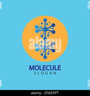 Molekül Symbol logo template Vector Illustration Design Stock Vektor